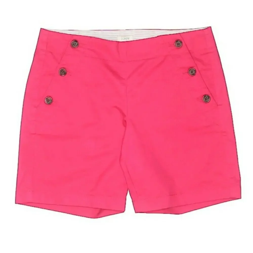 J Crew Sailor Short Pink Pockets Cotton 0